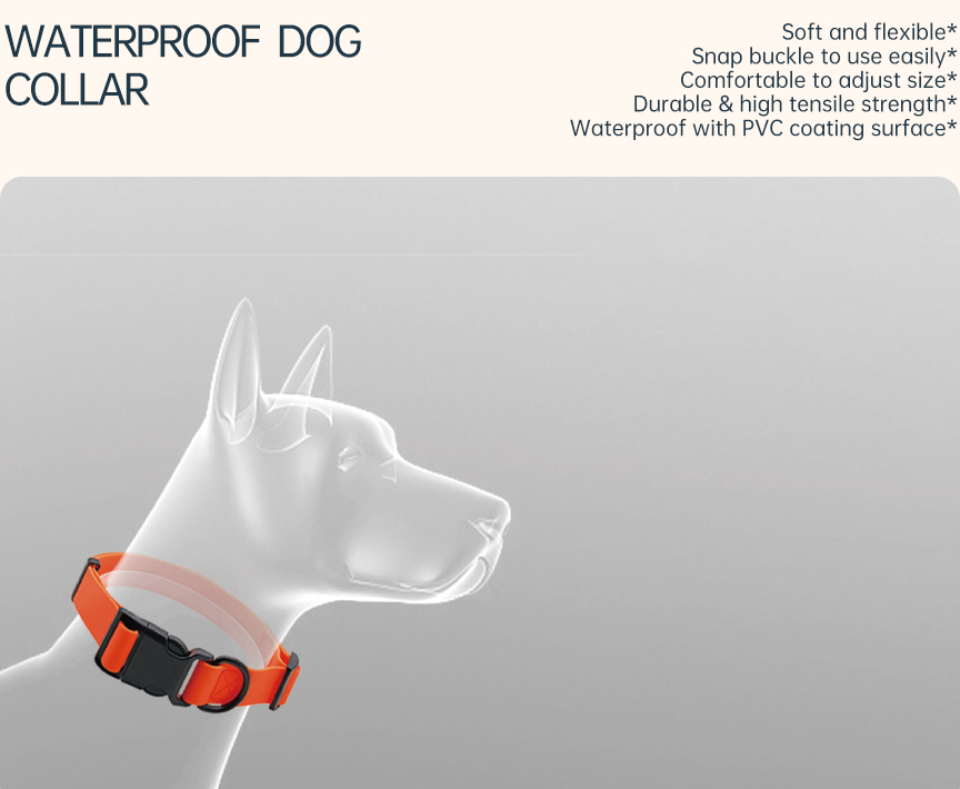 WATERPROOF  DOG  COLLAR